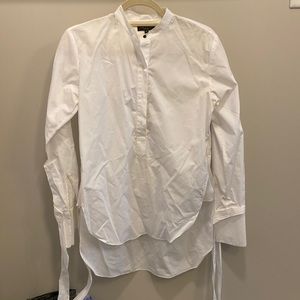Rag and Bone white oversized tunic shirt with cutouts in back